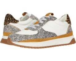 Madewell Kickoff Trainer Sneakers In Leather And Spot Mix Calf Hair